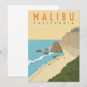Invitation Malibu Californie (Devant / Derrière)