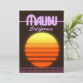 Invitation Malibu Californie coucher de soleil (Debout devant)