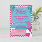 Invitation Malibu Doll Beach Pool Anniversaire (Debout devant)