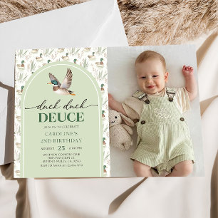Invitation Mallard Duck Duck Deuce 2e anniversaire Photo