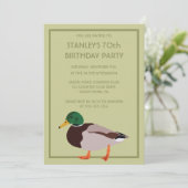 Invitation Mallard Duck Illustration réaliste personnalisée (Debout devant)