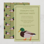Invitation Mallard Duck Illustration réaliste personnalisée (Devant / Derrière)