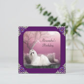 Invitation Maltais & Cherry Blossom Park Cadre pourpre (Debout devant)