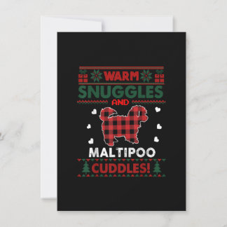 Invitation Maltipoo Chien de Noël Pyjama Chien animal de comp