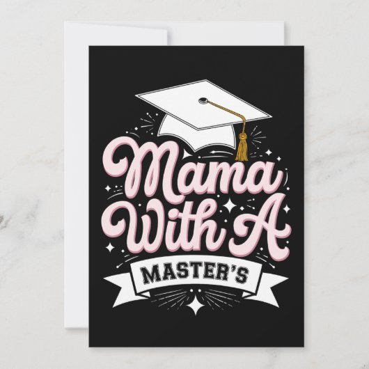 Invitation Mama avec une maîtrise Diplôme Maman (Devant)