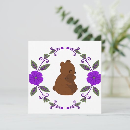 Invitation Mama Bear (Debout devant)