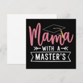 Invitation Mama diplômée d'un master MBA Diplômée d'un master (Devant / Derrière)