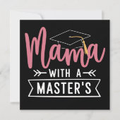 Invitation Mama diplômée d'un master MBA Diplômée d'un master (Devant)