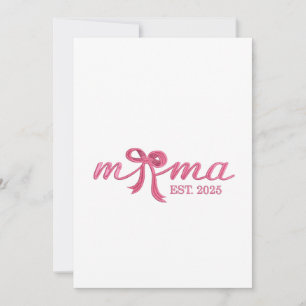 Invitation Mama Est 2025 Chaud Rose Bow Coquette fête des mèr