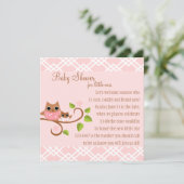 Invitation Mama et Baby Owl (Debout devant)
