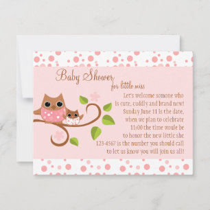 Invitation Mama et Baby Owl
