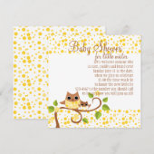 Invitation Mama et Baby Owl (Devant / Derrière)