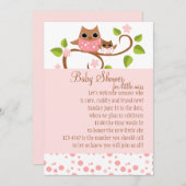 Invitation Mama et Baby Owl (Devant / Derrière)