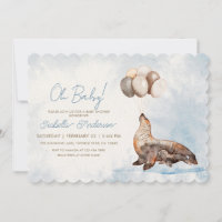Mama et bébé Otarie Garçon Baby Shower