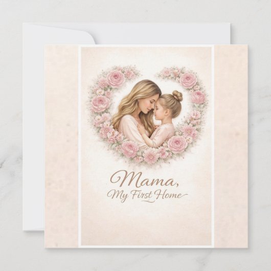 Invitation Mama — Mon Premier Chez Moi | Fleurs de Mère et Fi (Devant)