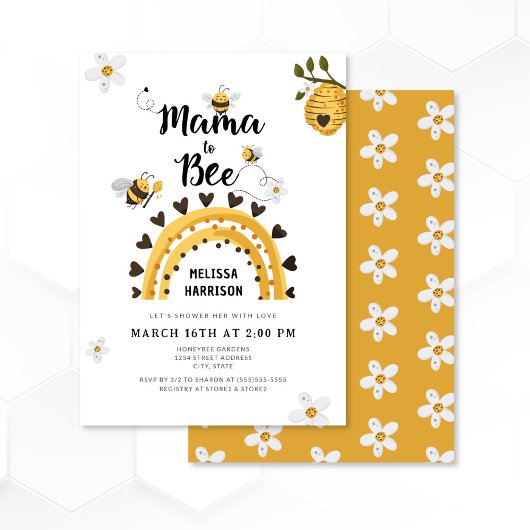 Invitation Mama to Bee Baby shower