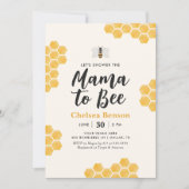 Invitation Mama to Bee Bumblebee Baby shower (Devant)
