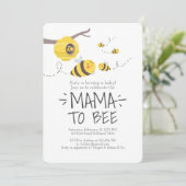 Invitation Mama to Bee Cute Honey Baby shower neutre (Debout devant)
