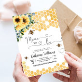 Invitation Mama To Bee Fête de Bébé abeille à Miel