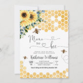 Invitation Mama To Bee Fête de Bébé abeille à Miel (Devant)