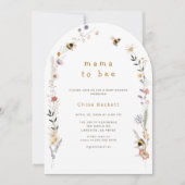 Invitation Mama to Bee Fleur sauvage Arch Baby shower Invitat (Devant)