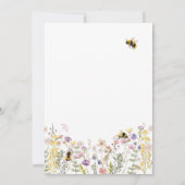 Invitation Mama to Bee Fleur sauvage Boho maman Baby shower (Dos)