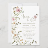 Invitation Mama to Bee Floral Baby shower (Devant)