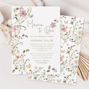 Invitation Mama to Bee Floral Baby shower