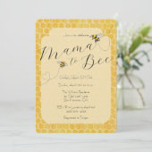 Invitation Mama to Bee Honeybee Baby Shower (Debout devant)