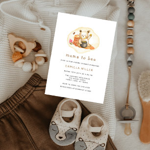 Invitation Mama To Bee Teddy Bear Honeycomb Baby shower