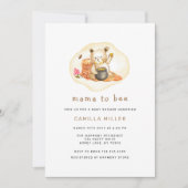 Invitation Mama To Bee Teddy Bear Honeycomb Baby shower (Devant)