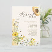 Invitation Mama to Bee Wildflowers Honeycomb Baby Shower (Debout devant)
