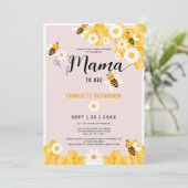 Invitation Mama To Bete Daisy Bumble Bee Baby shower (Debout devant)