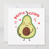 Invitation Mamacado Avocado Mutter Schwangerschaft Muttertag (Devant)