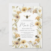 Invitation Maman à Bee Chamomile & Daisies Baby shower virtue (Devant)