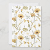 Invitation Maman à Bee Chamomile & Daisy Baby shower (Dos)