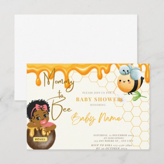 Invitation Maman à être (Devant / Derrière)