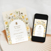 Invitation Maman à être Baby shower Fleur sauvage