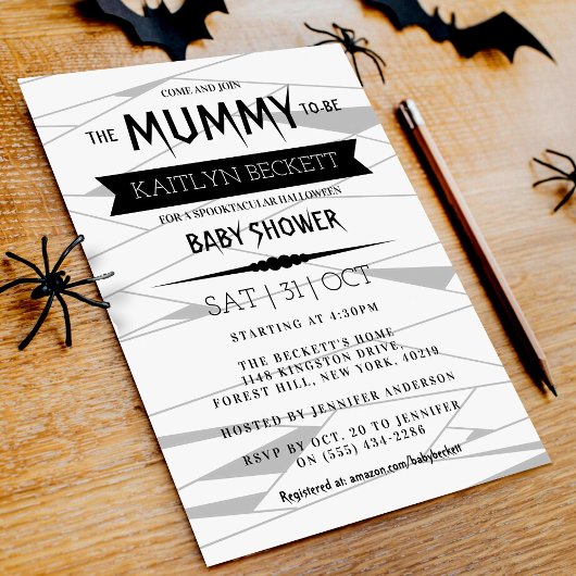 Invitation Maman à être | Baby shower Halloween