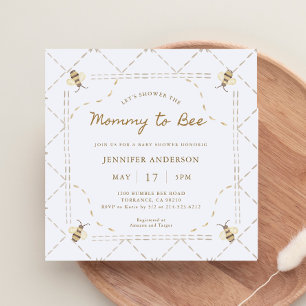 Invitation Maman À Être Baby shower Miel