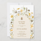 Invitation Maman à être Fleur sauvage Baby shower (Devant)