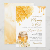 Invitation Maman Abeille à Bébé Abeille Shower (Devant / Derrière)