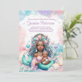 Invitation Maman Africaine Et Baby shower Bébé (Debout devant)