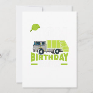Invitation Maman Anniversaire Crew Garbage Truck