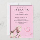 Invitation Maman aquarelle Floral Surprise Photo 60e annivers (Dos)