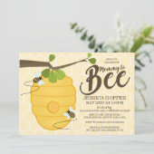 Invitation Maman au baby shower d'abeille (Debout devant)