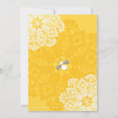 Invitation Maman au baby shower lunatique d'abeille d'abeille (Dos)