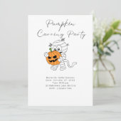 Invitation Maman avec Jack-O'Lantern Citrouille de la fête de (Debout devant)