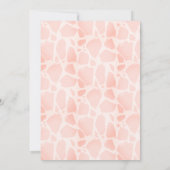 Invitation Maman & Baby Giraffe Bois rustique Baby shower Flo (Dos)