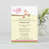 Invitation Maman Bird et baby shower de bébé (Debout devant)